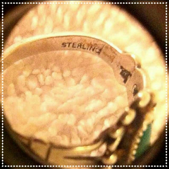 Vintage Navajo Turquoise Sterling Silver Set - Picture 6 of 6